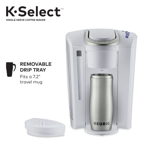  Keurig K-Select Single Serve, K-Cup Pod Coffee Maker, Matte White