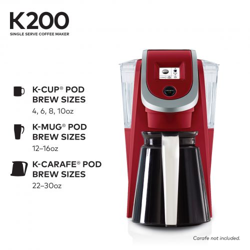  Keurig K200 Single-Serve K-Cup Pod Coffee Maker, Peacock Blue