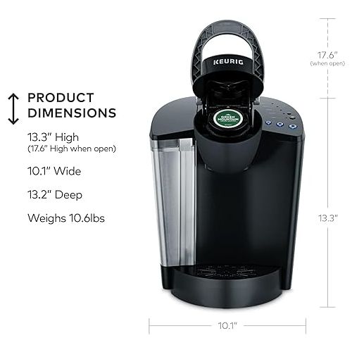  Keurig K-Classic Coffee Maker K-Cup Pod, Single Serve, Programmable, 6 to 10 oz. Brew Sizes, Black