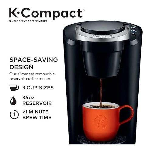  Keurig K-Compact Single-Serve K-Cup Pod Coffee Maker, Black