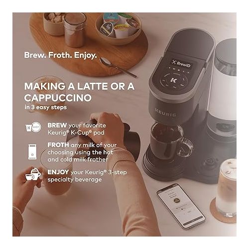  Keurig K-Cafe SMART Single Serve K-Cup Pod Coffee, Latte and Cappuccino Maker, Black