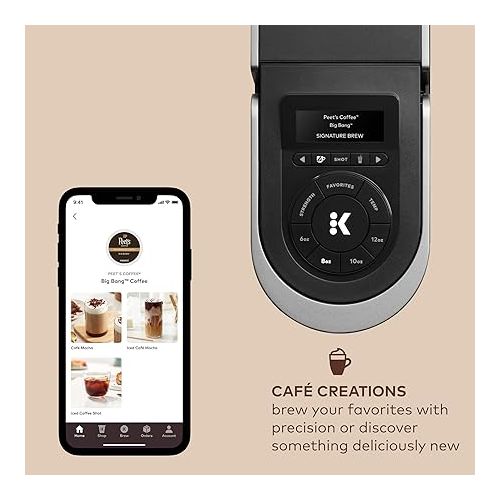  Keurig K-Cafe SMART Single Serve K-Cup Pod Coffee, Latte and Cappuccino Maker, Black