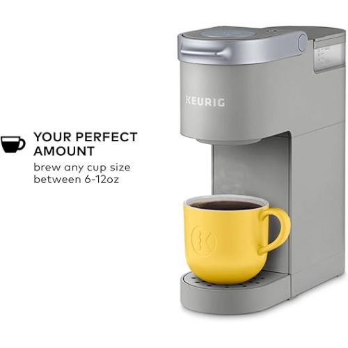  Keurig K-Mini Single Serve Coffee Maker, Studio Gray, 6 to 12 oz. Brew Sizes