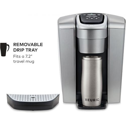  Keurig K-Elite Single-Serve K-Cup Pod Coffee Maker, Brushed Silver