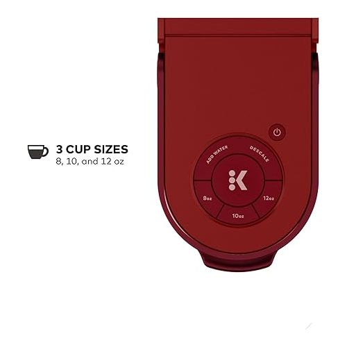  Keurig® K- Slim® Single Serve K-Cup Pod Coffee Maker, Multistream™ Technology, Scarlet Red