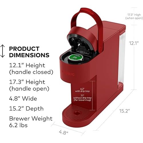  Keurig® K- Slim® Single Serve K-Cup Pod Coffee Maker, Multistream™ Technology, Scarlet Red