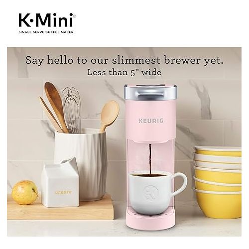  Keurig K-Mini Single Serve K-Cup Pod Coffee Maker, Dusty Rose, 6 to 12 oz. Brew Sizes