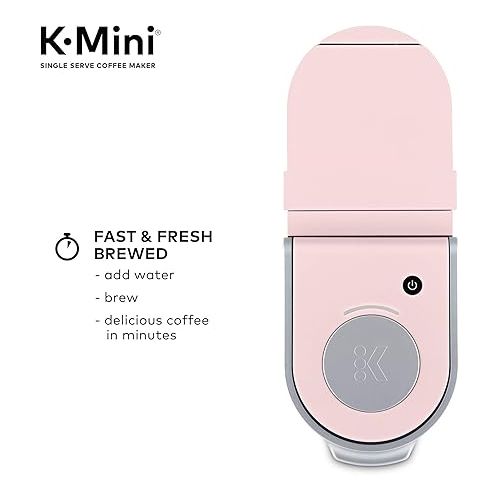  Keurig K-Mini Single Serve K-Cup Pod Coffee Maker, Dusty Rose, 6 to 12 oz. Brew Sizes