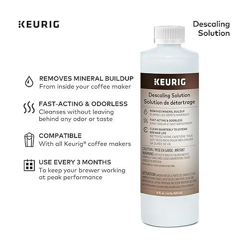  Keurig 3-Month Brewer Maintenance Kit Includes Descaling Solution, Water Filter Cartridges & Rinse Pods, Compatible Classic/1.0 & 2.0 K-Cup Coffee Makers, 7 Count