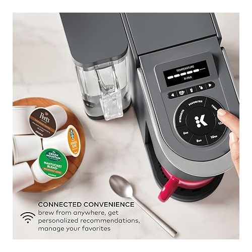  Keurig K-Supreme SMART Coffee Maker, MultiStream Technology, Brews 6-12oz Cup Sizes, Gray