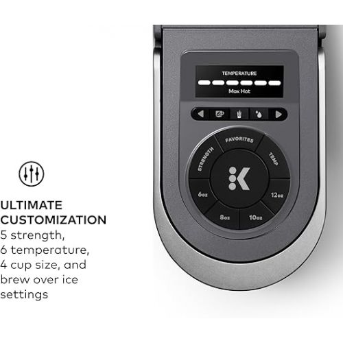  Keurig K-Supreme SMART Coffee Maker, MultiStream Technology, Brews 6-12oz Cup Sizes, Gray