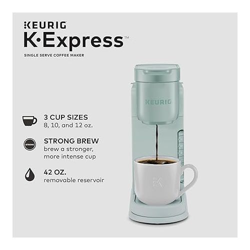  Keurig K-Express Coffee Maker, Single Serve K-Cup Pod Coffee Brewer, Mint
