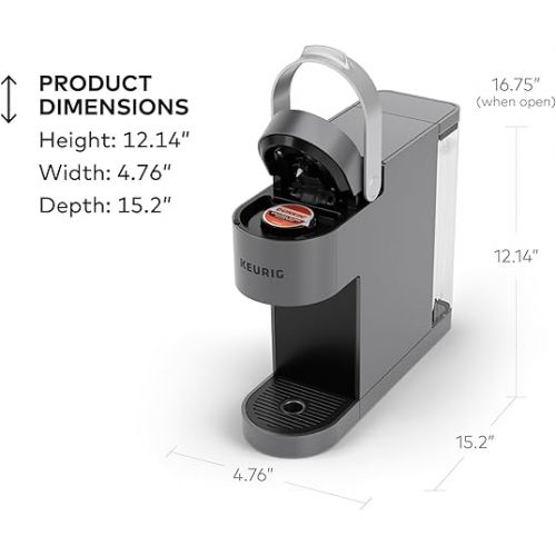  Keurig K-Slim + ICED Single Serve Coffee Maker, Brews 8 to 12oz. Cups, Gray