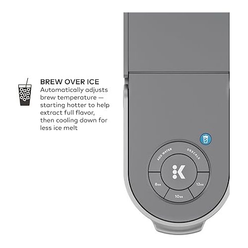  Keurig K-Slim + ICED Single Serve Coffee Maker, Brews 8 to 12oz. Cups, Gray