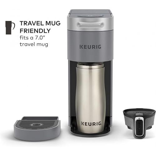  Keurig K-Slim + ICED Single Serve Coffee Maker, Brews 8 to 12oz. Cups, Gray