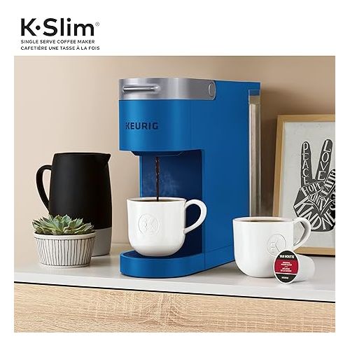  Keurig K-Slim Single Serve K-Cup Pod Coffee Maker, Featuring Simple Push Button Controls And MultiStream Technology, Twilight Blue