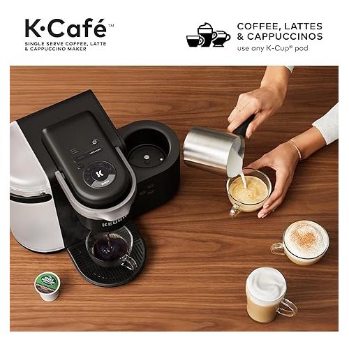  Keurig K-Cafe Single Serve K-Cup Coffee, Latte and Cappuccino Maker, Dark Charcoal