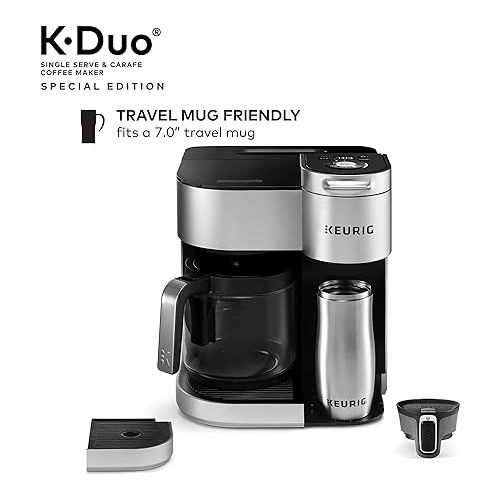  Keurig K-Duo Special Edition Single Serve & Carafe Coffee Maker with illy Intenso Bold Roast 32 K-Cup Pods