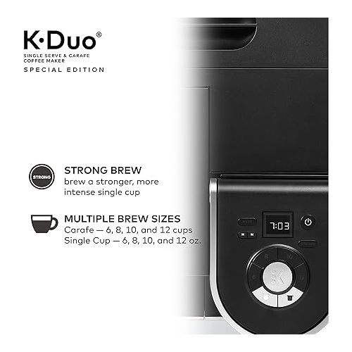  Keurig K-Duo Special Edition Single Serve & Carafe Coffee Maker with illy Intenso Bold Roast 32 K-Cup Pods