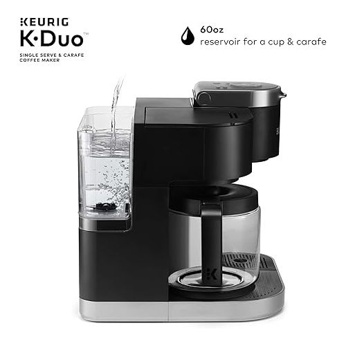  Keurig K-Duo Single Serve K-Cup Pod & Carafe Coffee Maker, Black