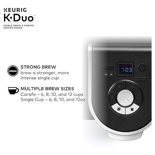  Keurig K-Duo Single Serve K-Cup Pod & Carafe Coffee Maker, Black