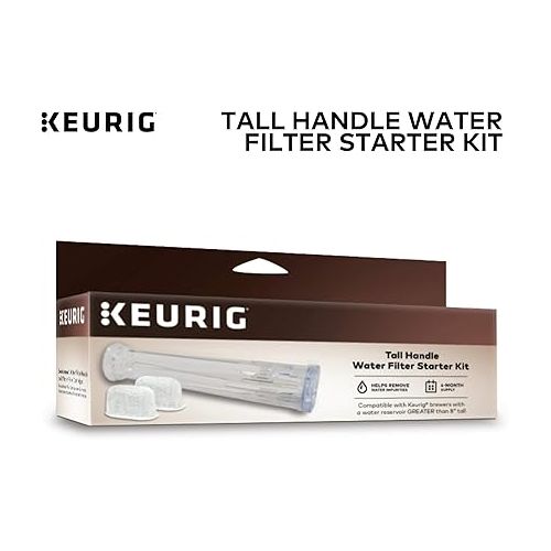  Keurig Tall Handle Water Filter Starter Kit, Comes with Handle and 2 Replacement Water Filters, Compatible with Select Keurig Coffee Makers