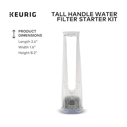  Keurig Tall Handle Water Filter Starter Kit, Comes with Handle and 2 Replacement Water Filters, Compatible with Select Keurig Coffee Makers