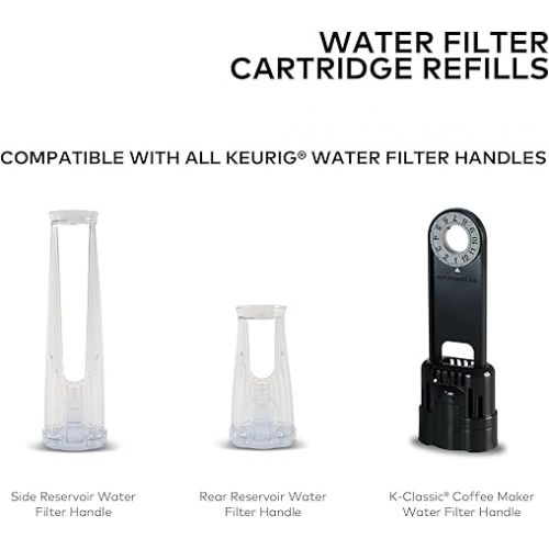  Keurig Water Filter Refill Cartridges, Replacement Water Filter Cartridges, Compatible with 2.0 K-Cup Pod Coffee Makers, 6 Count