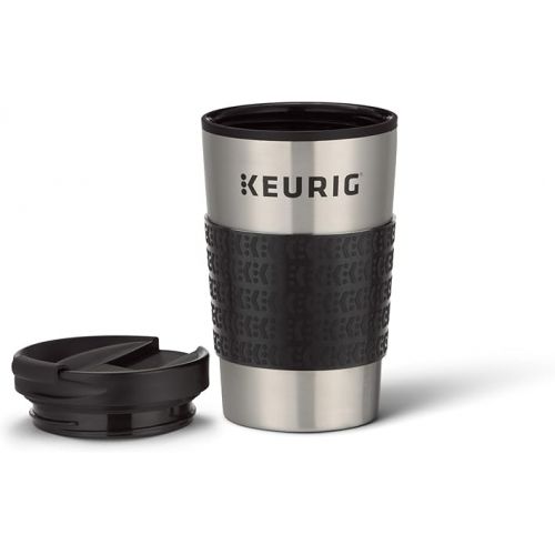  Keurig Travel Mug Fits K-Cup Pod Coffee Maker, 1 Count (Pack of 1), Stainless Steel