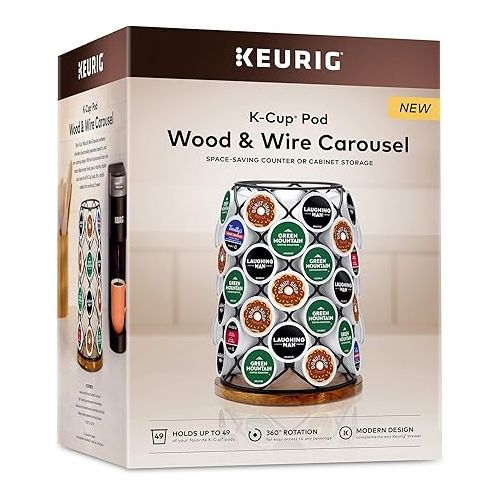  Keurig 5000351185 K-Cup Whirl Carousel Coffee Pod holder, 49, Black