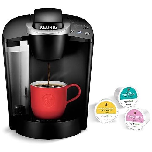  Keurig K-Classic Coffee Maker with AmazonFresh 60 Ct. Coffee Variety Pack, 3 Flavors