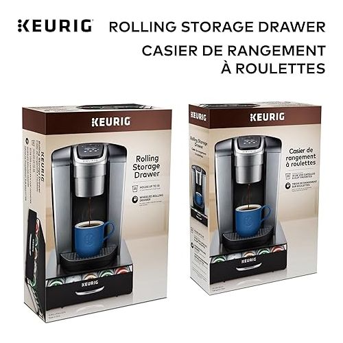  Keurig Under Brewer Storage Drawer, Coffee Pod Storage, Holds Upto 35 Keurig K-Cup Pods, Black