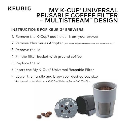  Keurig My K-Cup Universal Reusable Filter MultiStream Technology - Gray