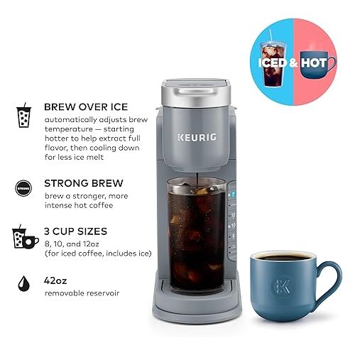  Keurig K-Iced Single Serve Coffee Maker - Brews Hot and Cold - Gray