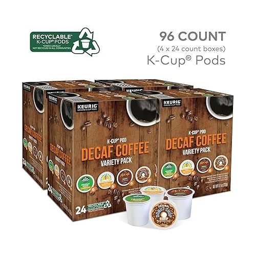  Keurig Decaf Coffee Variety Pack, Keurig Single Serve K-Cup Pods, 24 Count