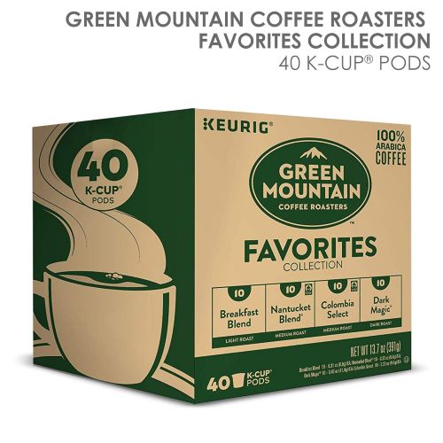  [아마존 핫딜]  [아마존핫딜]Keurig Green Mountain Coffee Roaster Coffee Roasters Favorites Collection, Single Serve Coffee K-Cup Pod, Variety, 40