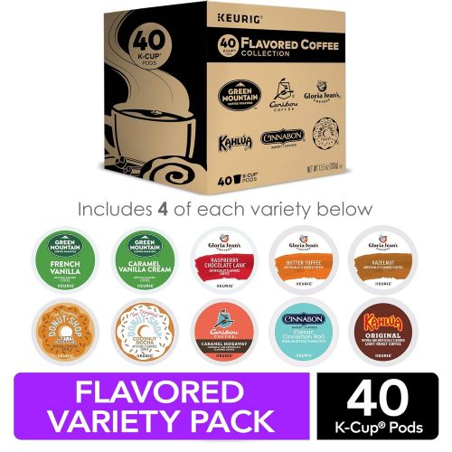  [아마존 핫딜]  [아마존핫딜]Keurig Flavored Coffee Collection Flavored Lovers, Single Serve Coffee K-Cup Pods for Keurig Brewers, Flavored Variety Pack, 40 Count