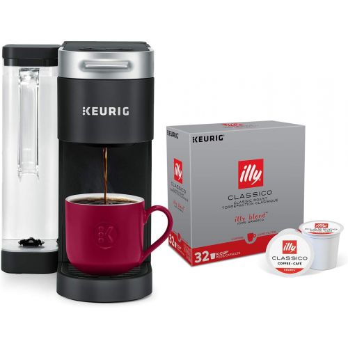  Keurig K-Supreme Coffee Maker, Black + Illy 100% Arabica Bean Signature Italian Blend Roasted Single Serve Drip Brewed Coffee K Cup Pods, Classico Medium Roast, 32Count