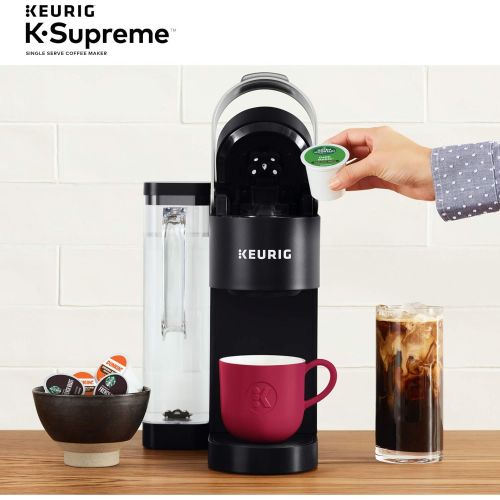  Keurig K-Supreme Coffee Maker, Black + Illy 100% Arabica Bean Signature Italian Blend Roasted Single Serve Drip Brewed Coffee K Cup Pods, Classico Medium Roast, 32Count