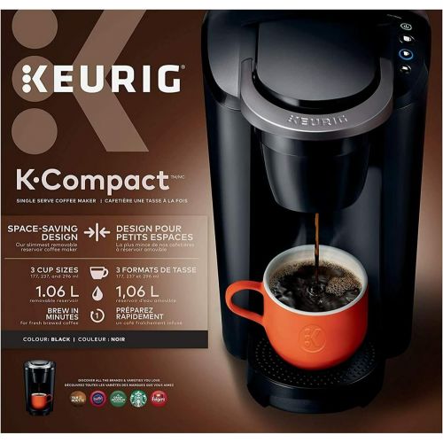  Keurig MAIN-85544 Compact Single-Serve K-Cup Pod Coffee Maker, Black, 2.3