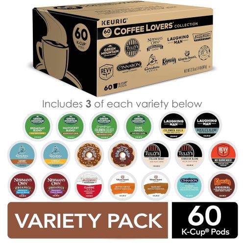  Keurig Coffee Lovers Collection Variety Pack, Single-Serve Coffee K-Cup Pods Sampler, 60 Count