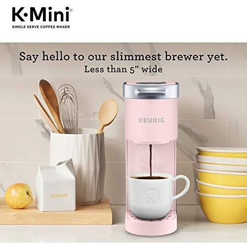  Keurig K-Mini Coffee Maker, Single Serve K-Cup Pod Coffee Brewer, 6 to 12 Oz. Brew Sizes, Dusty Rose