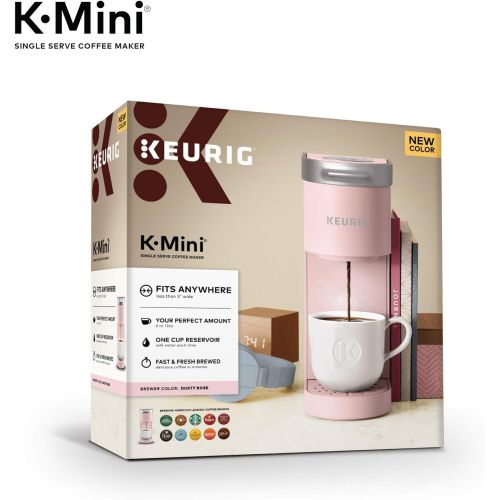  Keurig K-Mini Coffee Maker, Single Serve K-Cup Pod Coffee Brewer, 6 to 12 Oz. Brew Sizes, Dusty Rose