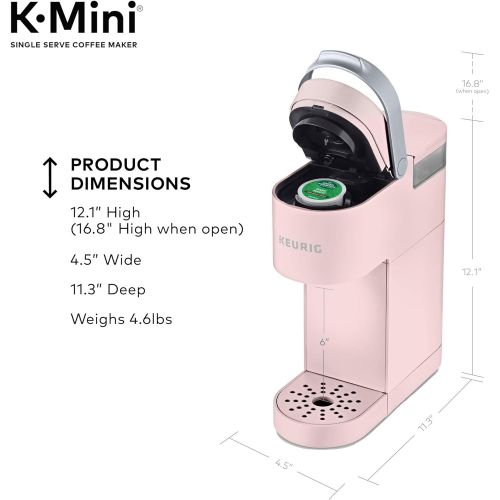  Keurig K-Mini Coffee Maker, Single Serve K-Cup Pod Coffee Brewer, 6 to 12 Oz. Brew Sizes, Dusty Rose