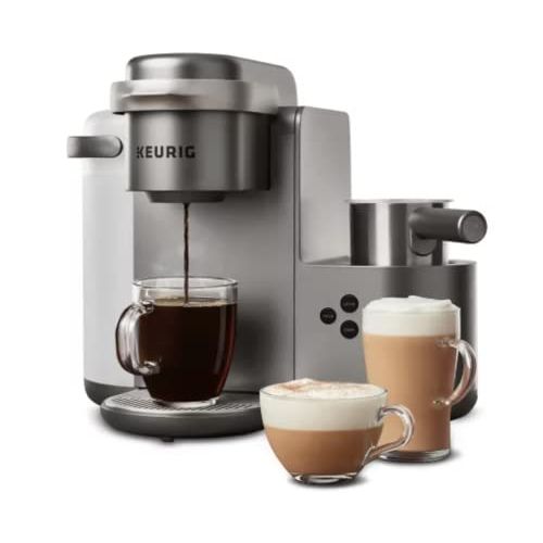  Keurig K-Cafe C Single Serve K-Cup Pod C Latte and Cappuccino Maker, 12, Nickel