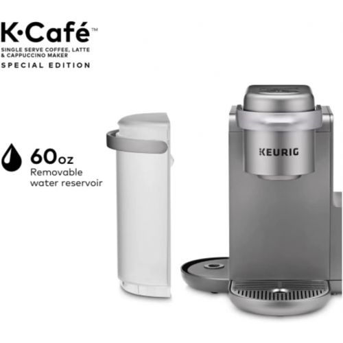  Keurig K-Cafe C Single Serve K-Cup Pod C Latte and Cappuccino Maker, 12, Nickel