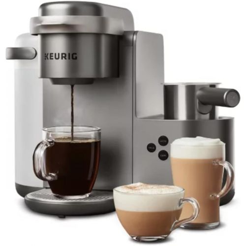  Keurig K-Cafe C Single Serve K-Cup Pod C Latte and Cappuccino Maker, 12, Nickel