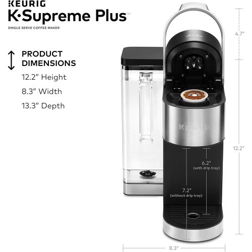  Keurig K-Supreme Plus Coffee Maker, Single Serve K-Cup Pod Coffee Brewer, With MultiStream Technology, 78 Oz Removable Reservoir, and Programmable Settings, Stainless Steel