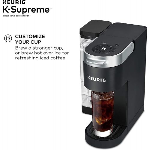  Keurig K-Supreme Coffee Maker, Single Serve K-Cup Pod Coffee Brewer, With MultiStream Technology, 66 Oz Dual-Position Reservoir, and Customizable Settings, Black