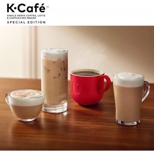  Keurig K-Cafe Special Edition Single Serve K-Cup Pod Coffee, Latte and Cappuccino Maker, Comes with Dishwasher Safe Milk Frother, Shot Capability, Nickel